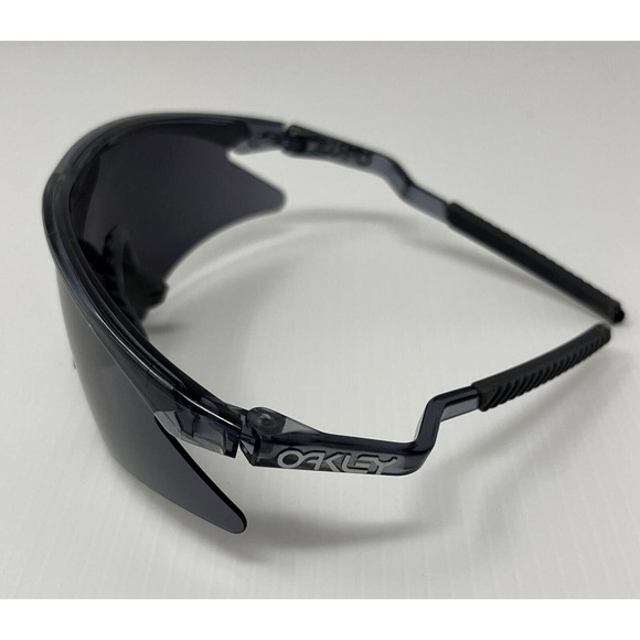 Oakley M Frame Crystal Black Gen 1 Mumba Sunglasses Black Iridium Lens Ear Socks - Picture 10 of 16